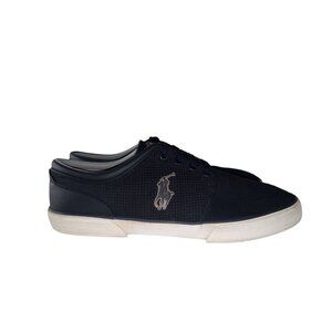 Polo Ralph Lauren Faxon Mens 11.5D Sneakers  Blue Canvas Upper Low Top Casual